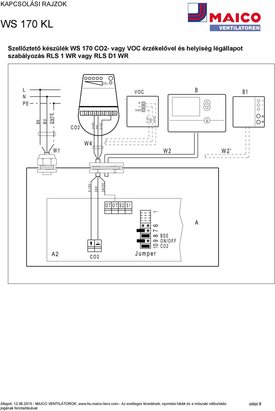 5 6 7 8 9 24VDC GD 0-0V CO 2 VOC + - voc 0-0V GD 24VDC B