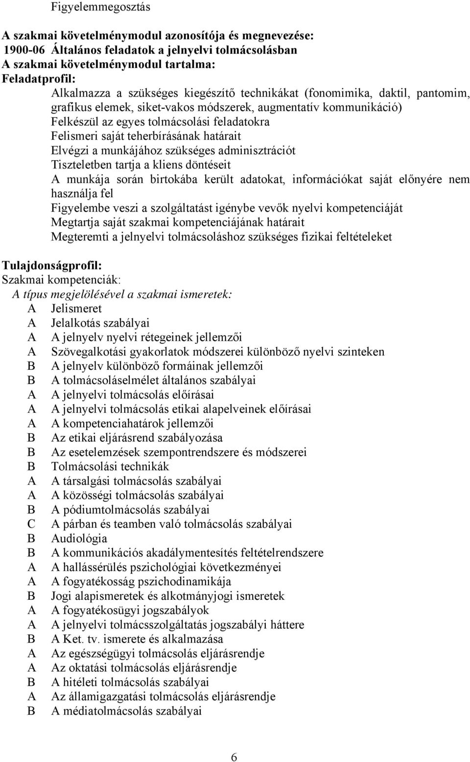 teherbírásának határait Elvégzi a munkájához szükséges adminisztrációt Tiszteletben tartja a kliens döntéseit A munkája során birtokába került adatokat, információkat saját előnyére nem használja fel