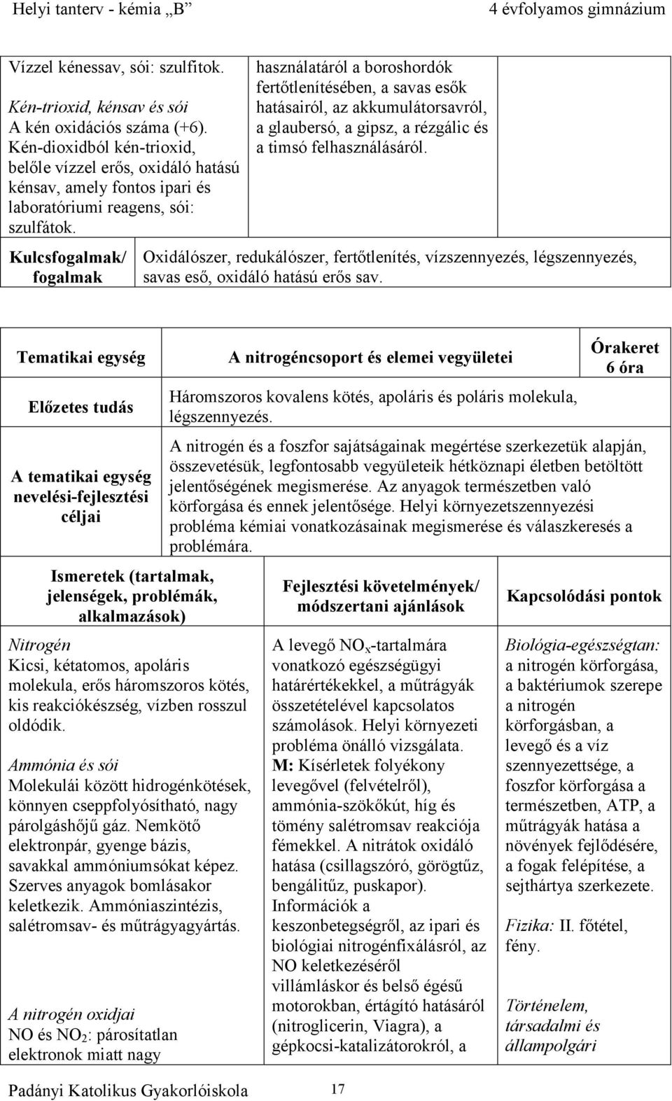 Kulcsfogalmak/ fogalmak használatáról a boroshordók fertőtlenítésében, a savas esők hatásairól, az akkumulátorsavról, a glaubersó, a gipsz, a rézgálic és a timsó felhasználásáról.