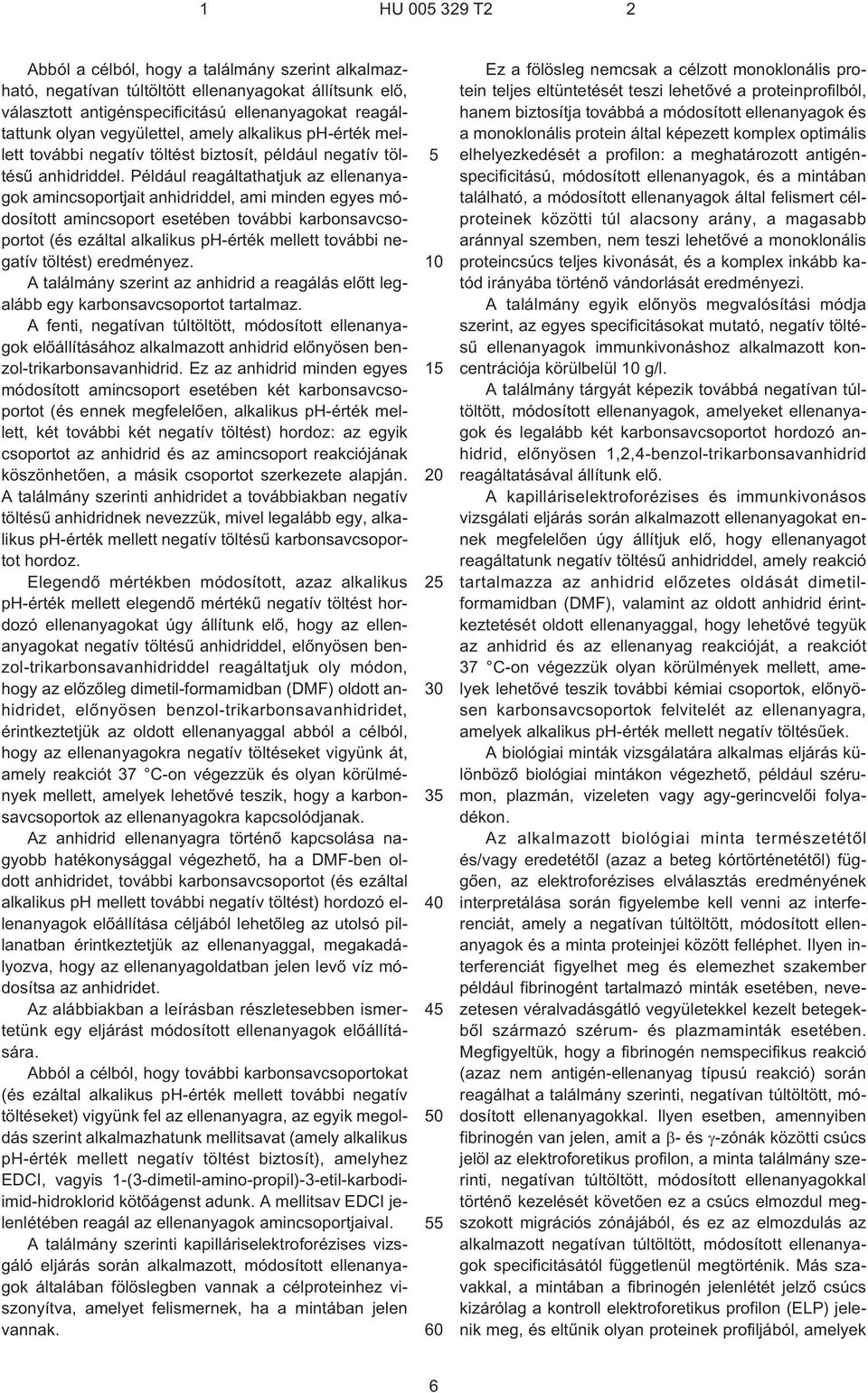 Például reagáltathatjuk az ellenanyagok amincsoportjait anhidriddel, ami minden egyes módosított amincsoport esetében további karbonsavcsoportot (és ezáltal alkalikus ph¹érték mellett további negatív