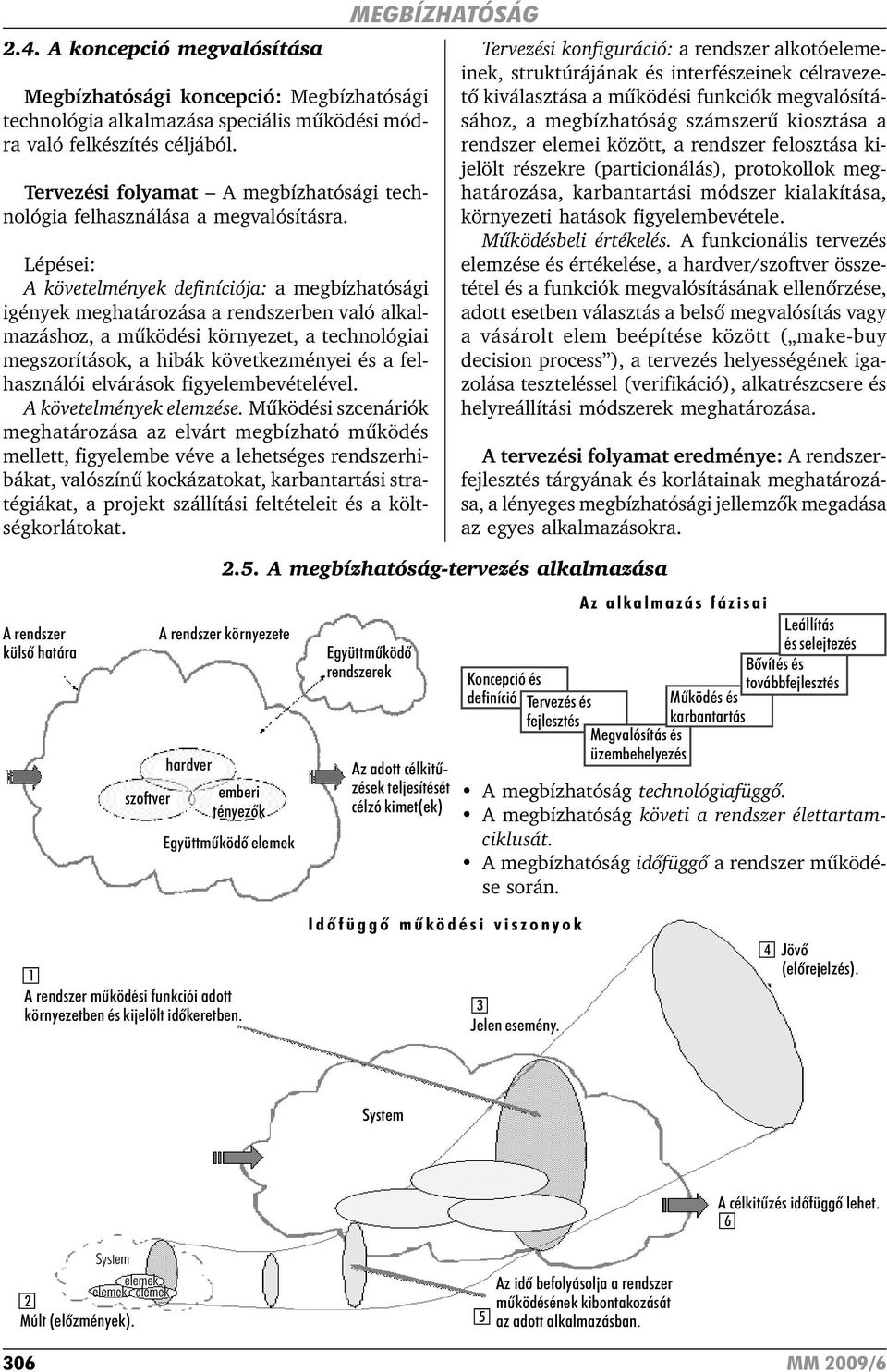 Lépései: A követelmények definíciója: a megbízhatósági igények meghatározása a rendszerben való alkalmazáshoz, a mûködési környezet, a technológiai megszorítások, a hibák következményei és a