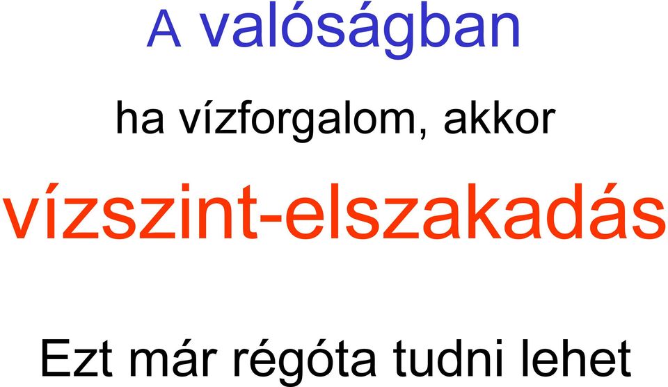 vízszint-elszakadás