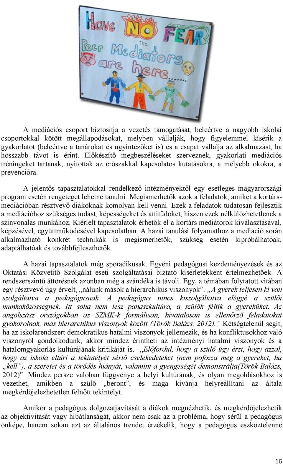 Előkészítő megbeszéléseket szerveznek, gyakorlati mediációs tréningeket tartanak, nyitottak az erőszakkal kapcsolatos kutatásokra, a mélyebb okokra, a prevencióra.