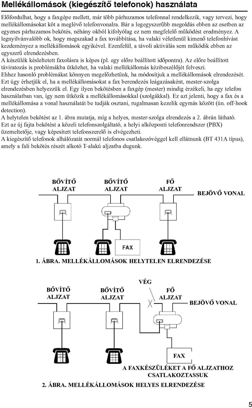 A legnyilvánvalóbb ok, hogy megszakad a fax továbbítása, ha valaki véletlenül kimenõ telefonhívást kezdeményez a mellékállomások egyikével.