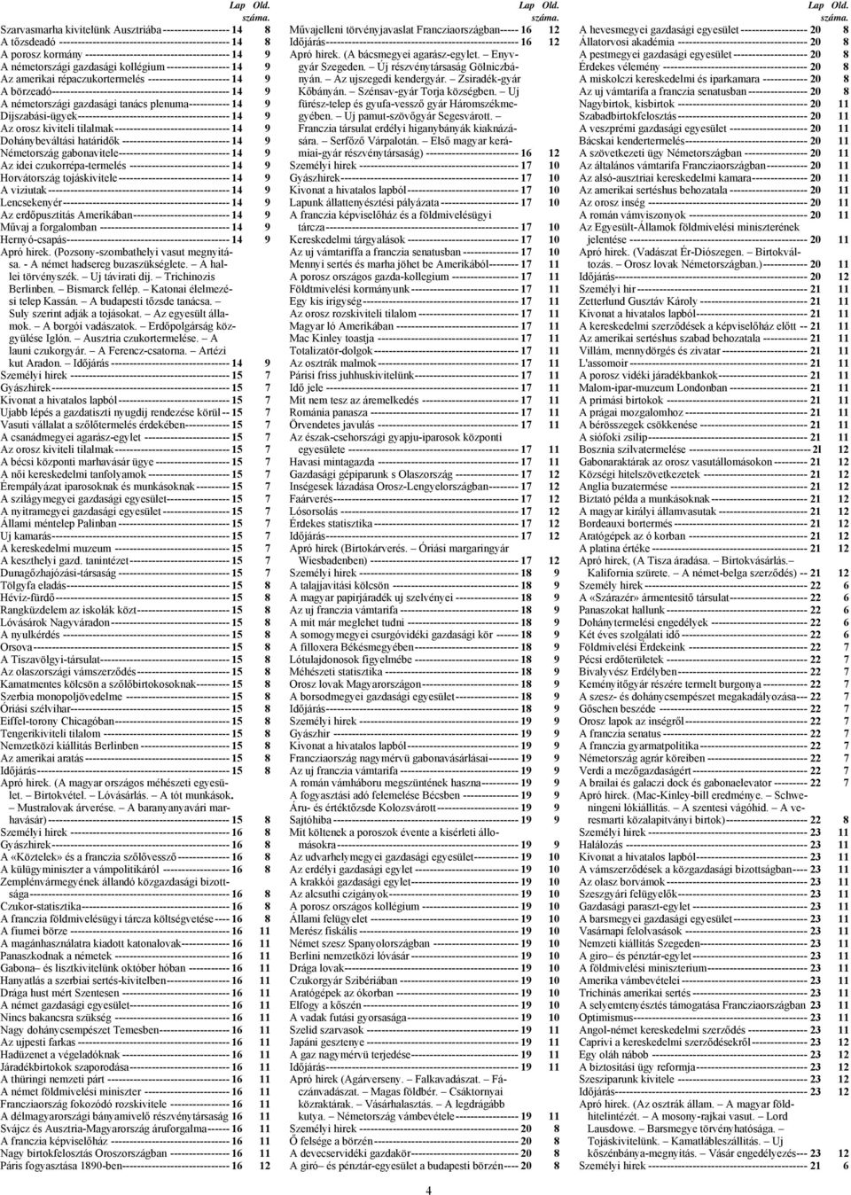 plenuma----------- 14 9 Dijszabási-ügyek----------------------------------------- 14 9 Az orosz kiviteli tilalmak------------------------------- 14 9 Dohánybeváltási határidők