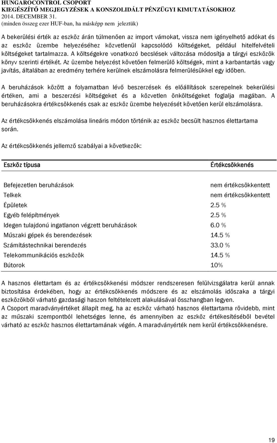 Az üzembe helyezést követően felmerülő költségek, mint a karbantartás vagy javítás, általában az eredmény terhére kerülnek elszámolásra felmerülésükkel egy időben.