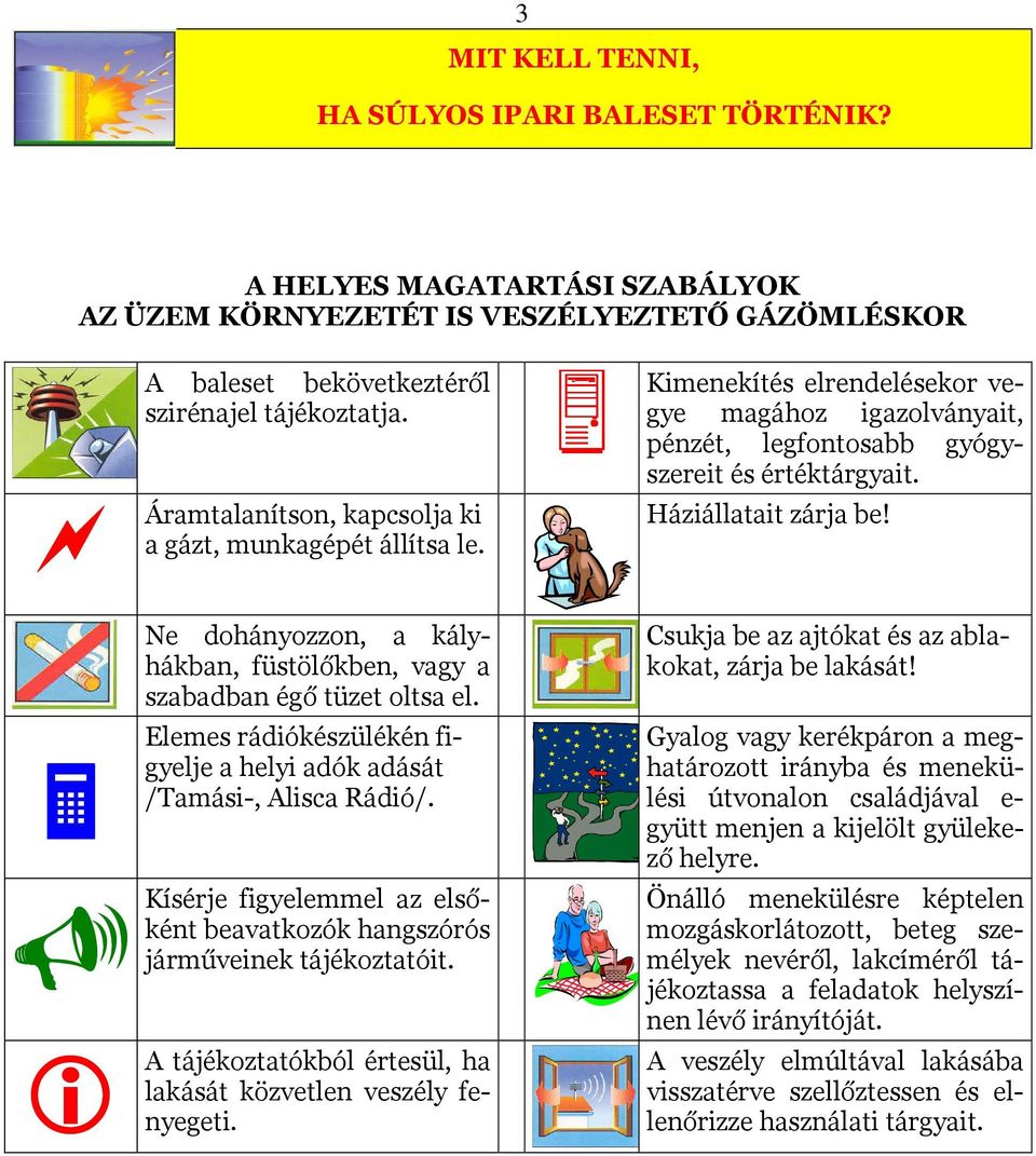 Elemes Kísérje Ne dohányozzon, a kályhákban, füstölőkben, vagy a szabadban égő tüzet oltsa el. rádiókészülékén figyelje a helyi adók adását /Tamási-, Alisca Rádió/.