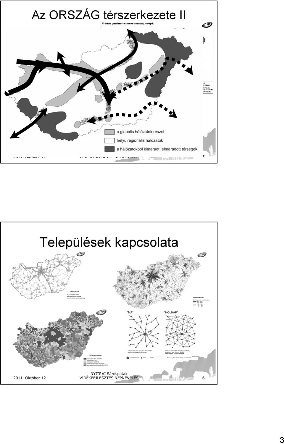 5 Települések kapcsolata  6