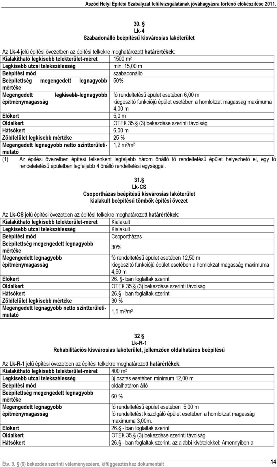 legkisebb 25 % netto szintterületi- 1,2 m 2 /m 2 mutató (1) Az építési övezetben építési telkenként legfeljebb három önálló fő rendeltetésű épület helyezhető el, egy fő rendeletetésű épületben