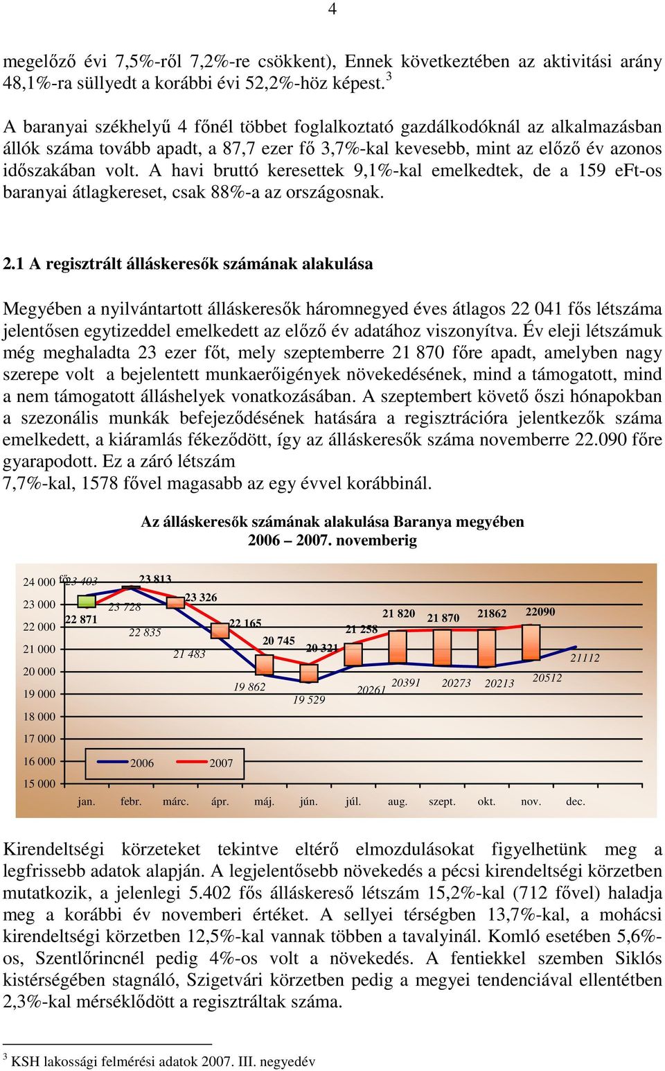 A havi bruttó keresettek 9,1%-kal emelkedtek, de a 159 eft-os baranyai átlagkereset, csak 88%-a az országosnak. 2.