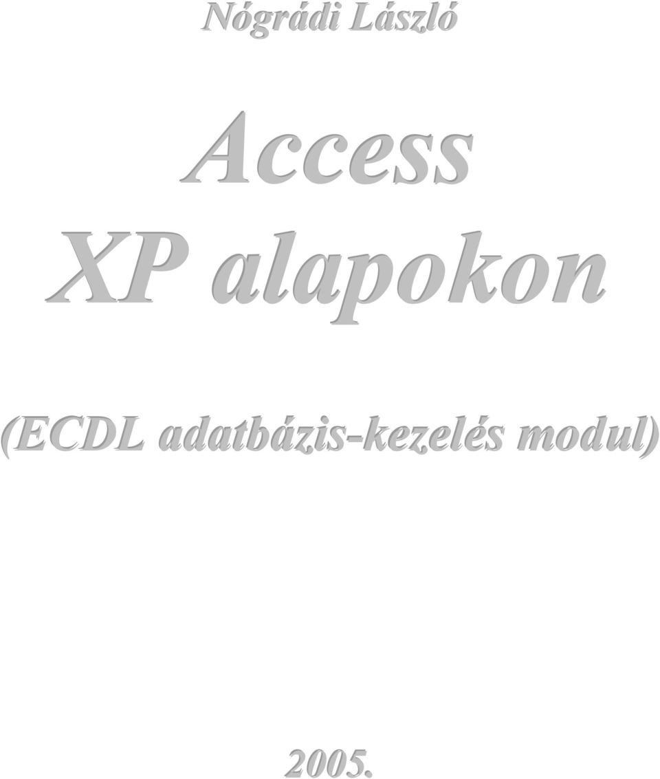 alapokon (ECDL