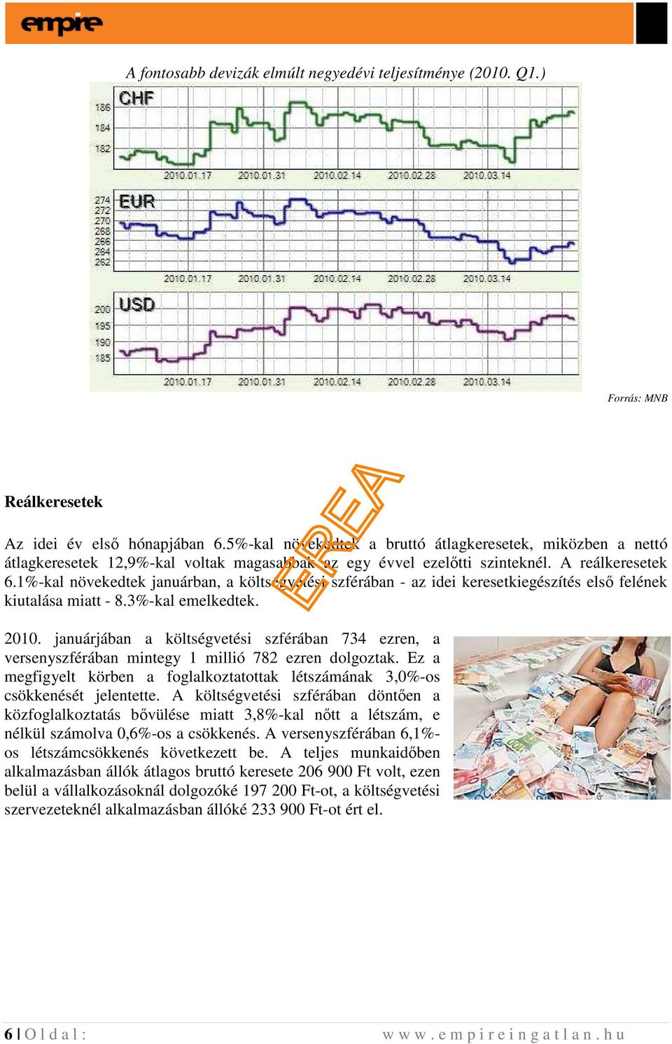 1%-kal növekedtek januárban, a költségvetési szférában - az idei keresetkiegészítés elsı felének kiutalása miatt - 8.3%-kal emelkedtek. 2010.