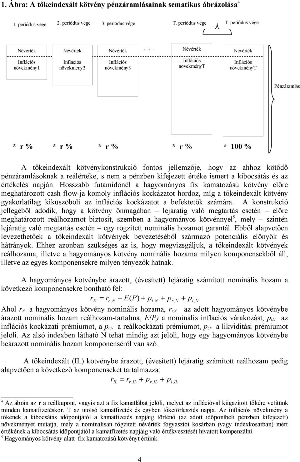 kötvénykonstrukció fontos jellemzője, hogy az ahhoz kötődő pénzáramlásoknak a reálértéke, s nem a pénzben kifejezett értéke ismert a kibocsátás és az értékelés napján.