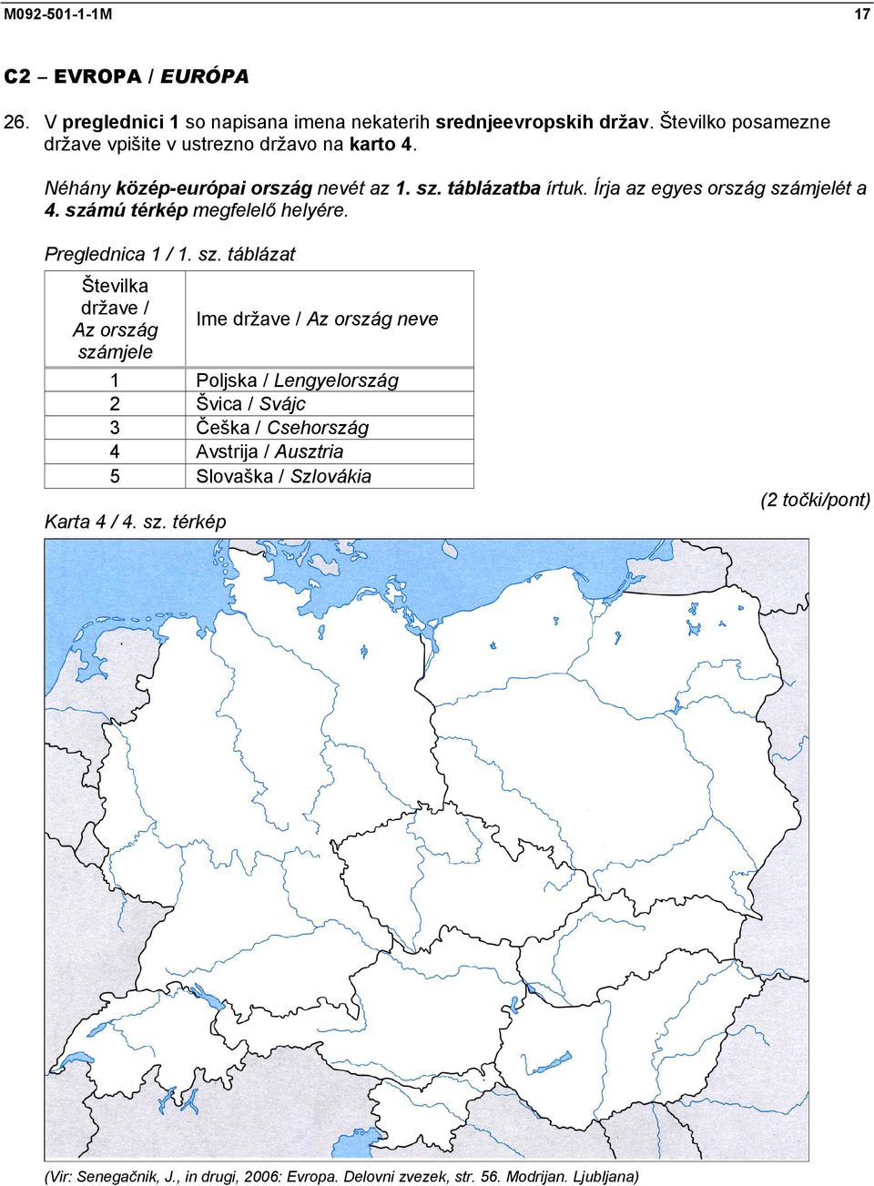 Írja az egyes ország szá