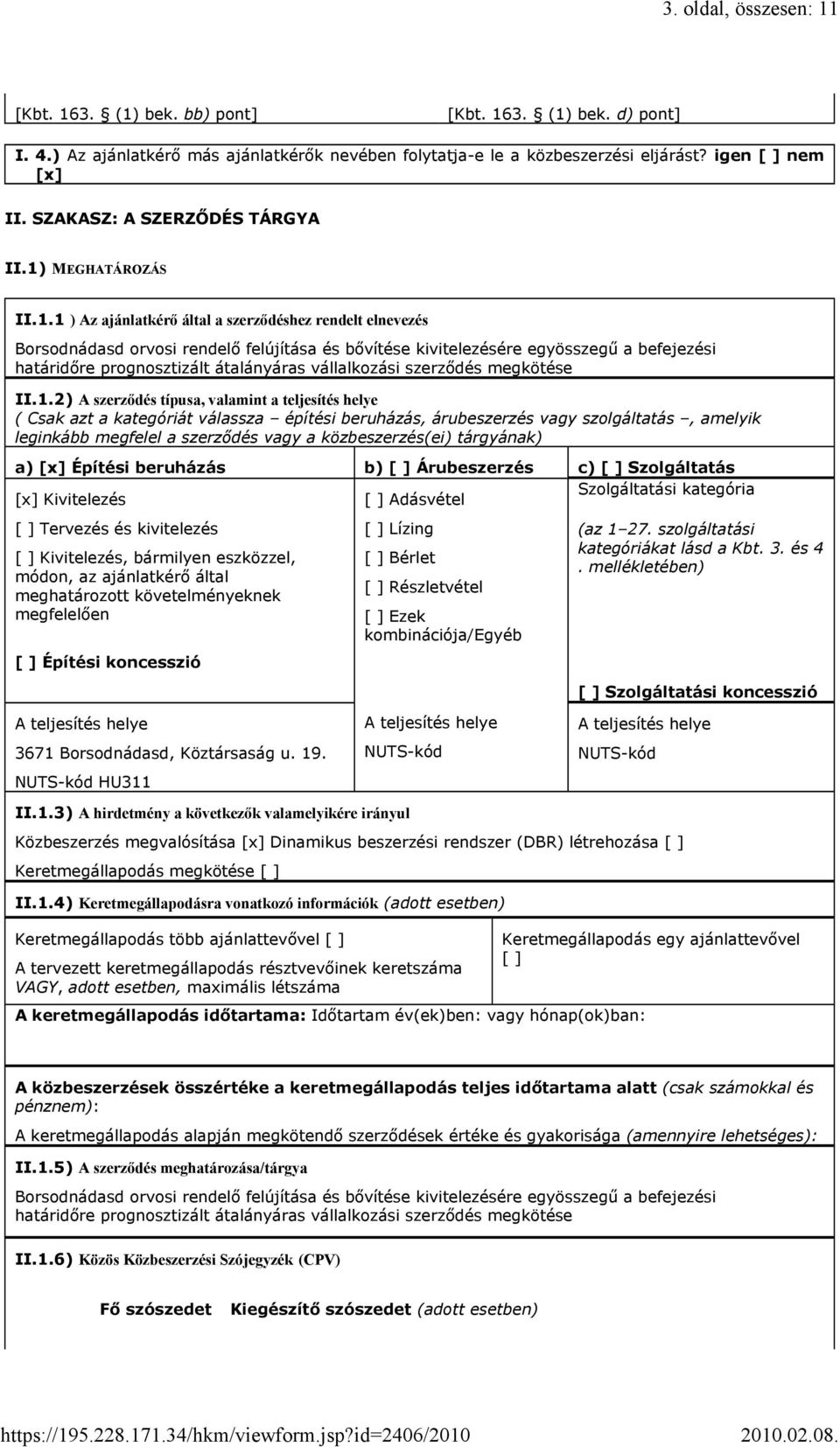 MEGHATÁROZÁS II.1.