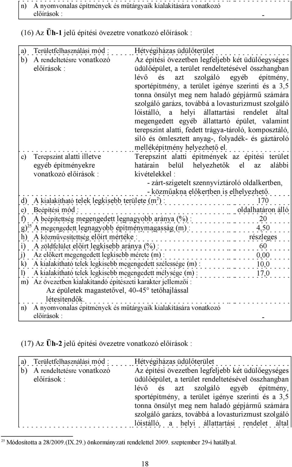 lóistálló, a helyi állattartási rendelet által megengedett egyéb állattartó épület, valamint terepszint alatti, fedett trágya-tároló, komposztáló, siló és ömlesztett anyag-, folyadék- és gáztároló