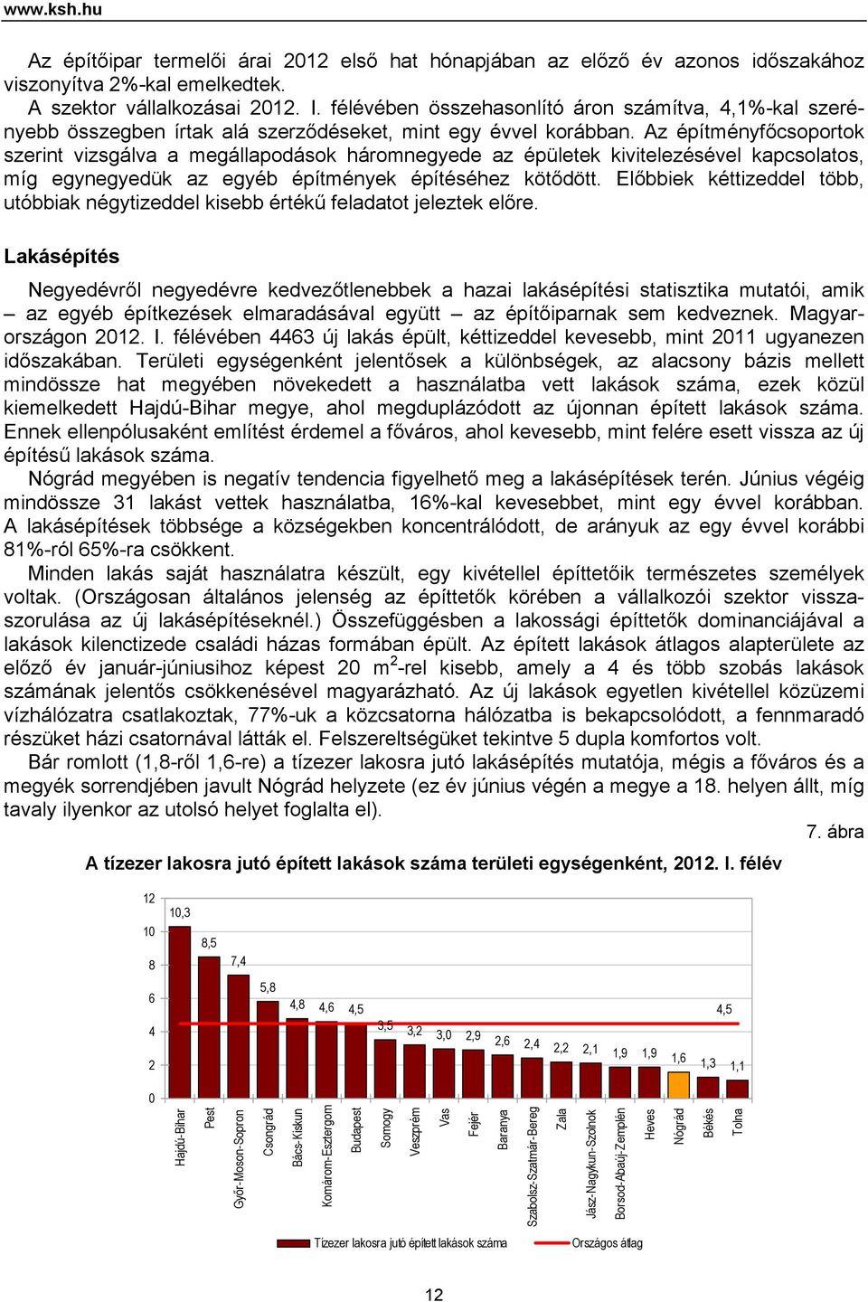 Az építményfőcsoportok szerint vizsgálva a megállapodások háromnegyede az épületek kivitelezésével kapcsolatos, míg egynegyedük az egyéb építmények építéséhez kötődött.