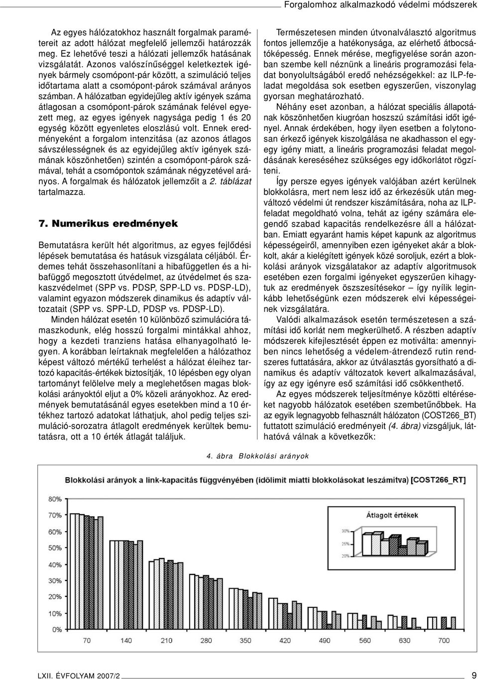 Azonos valószínûséggel keletkeztek igények bármely csomópont-pár között, a szimuláció teljes idôtartama alatt a csomópont-párok számával arányos számban.