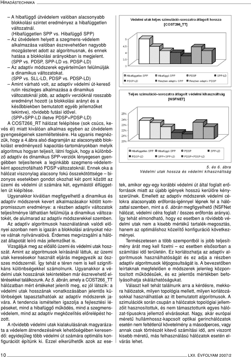 PDSP, SPP-LD vs. PDSP-LD) Az adaptív módszerek egyértelmûen felülmúlják a dinamikus változatokat. (SPP vs. SLL-LD, PDSP vs.