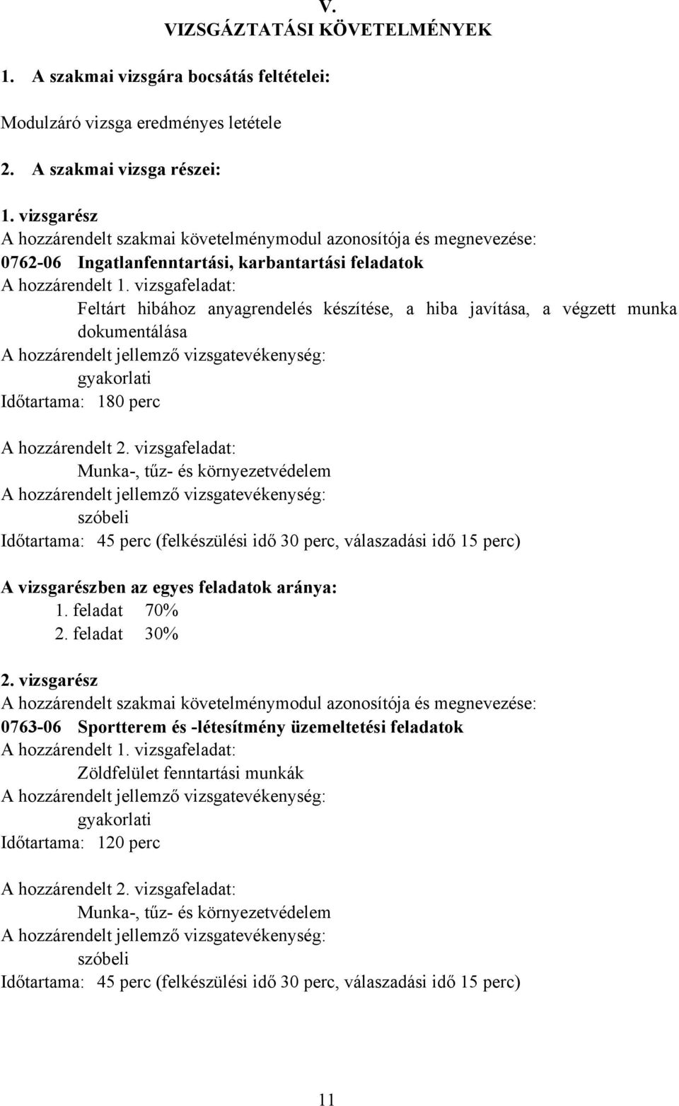 vizsgafeladat: Feltárt hibához anyagrendelés készítése, a hiba javítása, a végzett munka dokumentálása A hozzárendelt jellemző vizsgatevékenység: gyakorlati Időtartama: 180 perc A hozzárendelt 2.