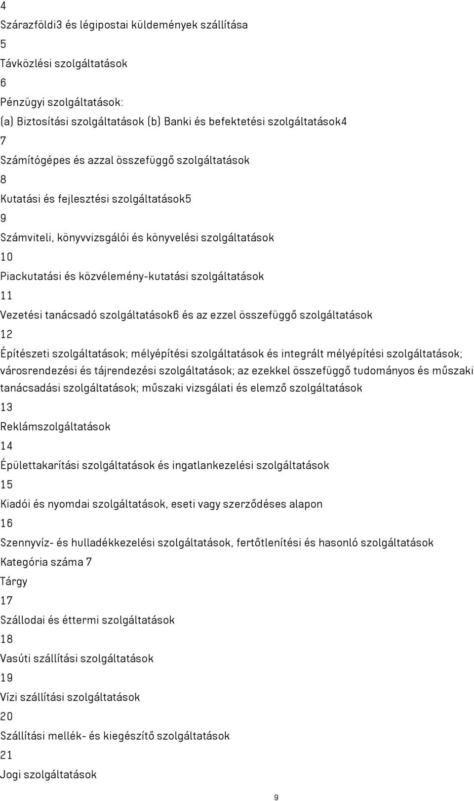 tanácsadó szolgáltatások6 és az ezzel összefüggő szolgáltatások 12 Építészeti szolgáltatások; mélyépítési szolgáltatások és integrált mélyépítési szolgáltatások; városrendezési és tájrendezési