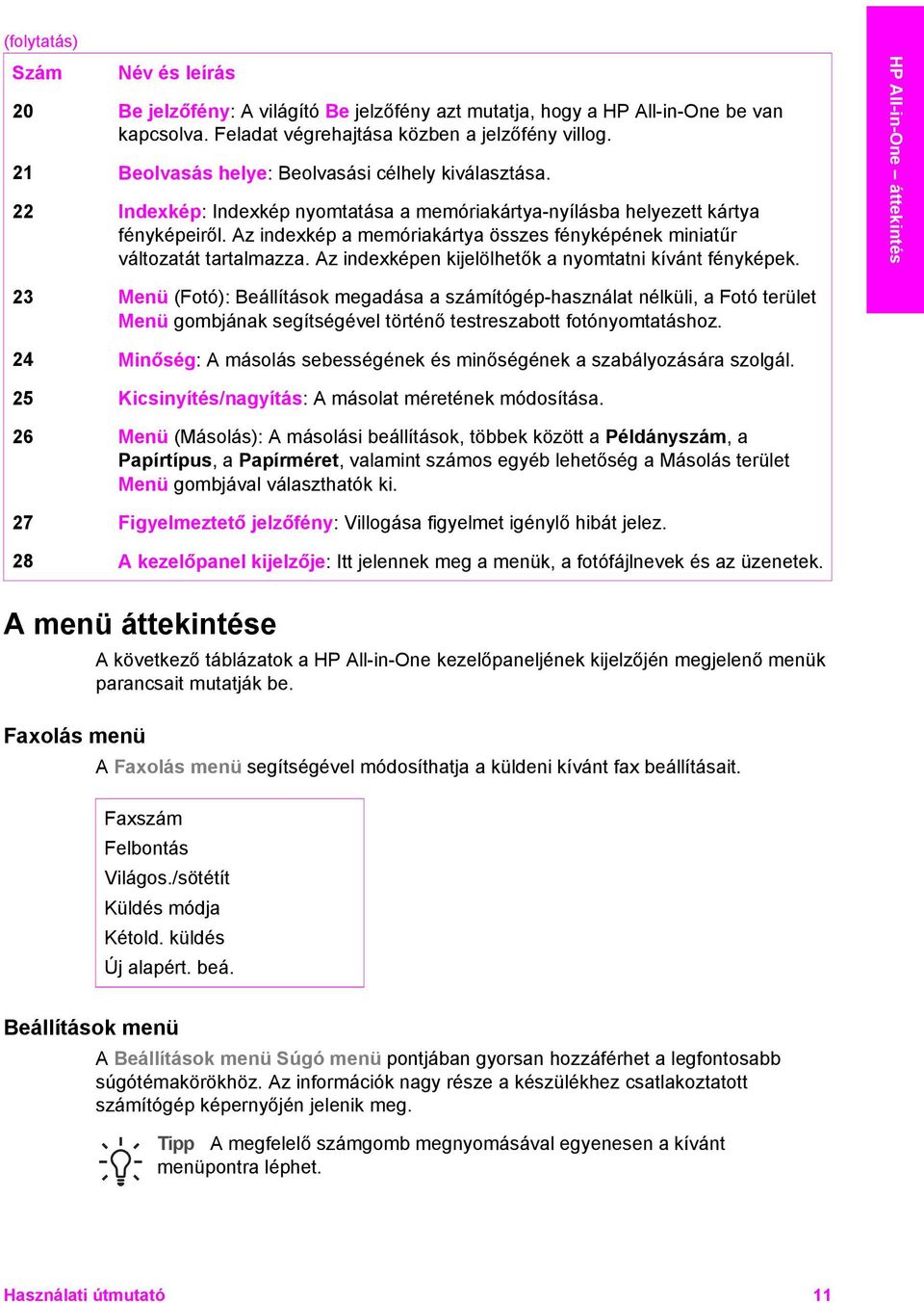 Az indexkép a memóriakártya összes fényképének miniatűr változatát tartalmazza. Az indexképen kijelölhetők a nyomtatni kívánt fényképek.