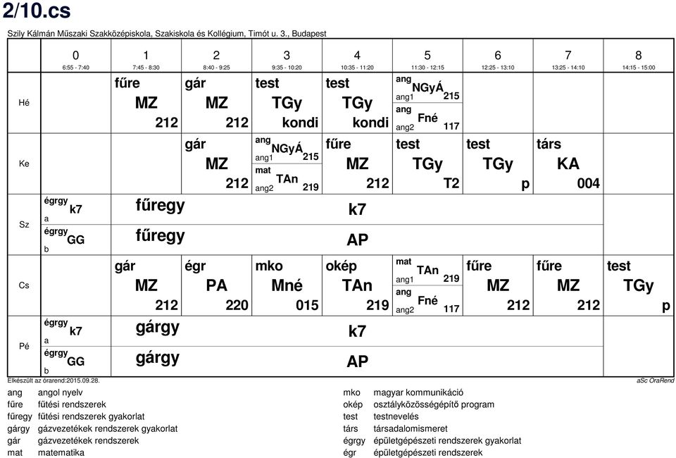 gárgy gázvezetékek rendszerek gykorlt gár gázvezetékek rendszerek eik : - : gár MZ gárgy gárgy : - 9: gár MZ gár MZ égr PA 9: - : NGyÁ 9 M : -