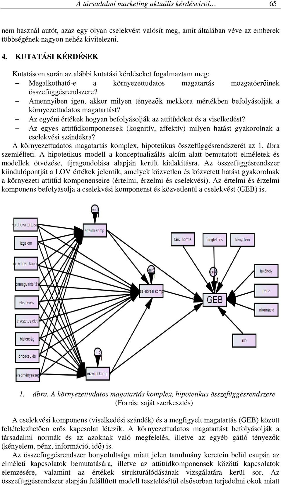 Amennyiben igen, akkor milyen tényezők mekkora mértékben befolyásolják a környezettudatos magatartást? Az egyéni értékek hogyan befolyásolják az attitűdöket és a viselkedést?