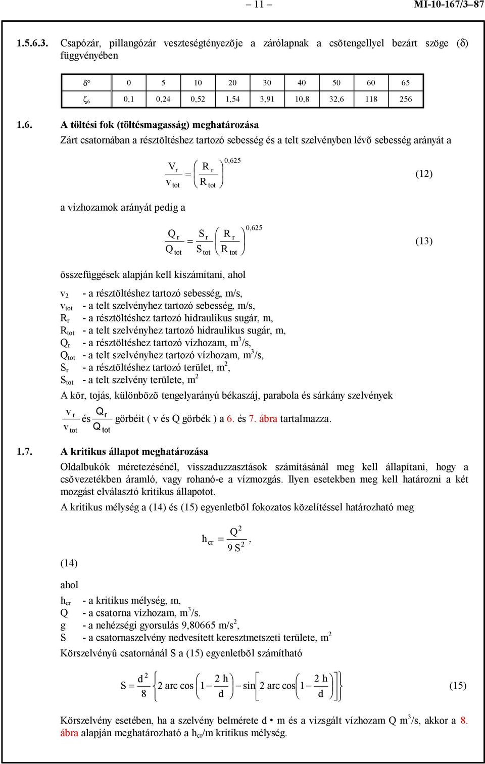 3. Csapózár, pillangózár veszteségtényezõje a zárólapnak a csõtengellyel bezárt szöge (δ) függvényében δ 0 5 10 0 30 40 50 60