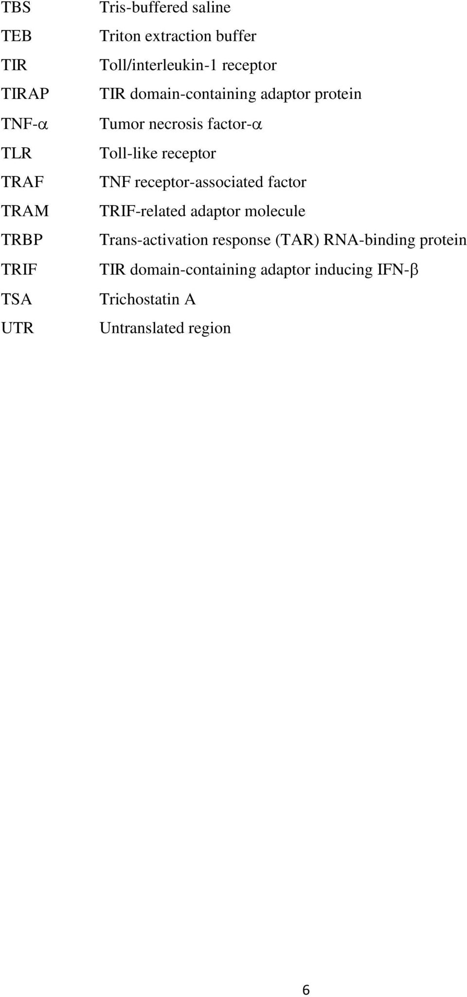 receptor TNF receptor-associated factor TRIF-related adaptor molecule Trans-activation response