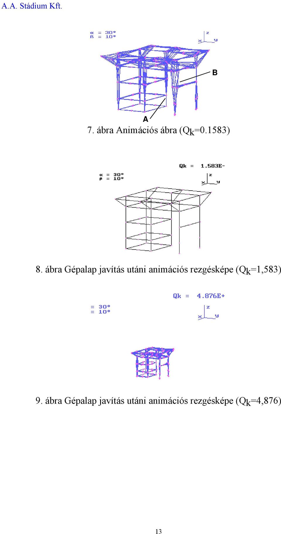 rezgésképe (Qk=1,583) 9.