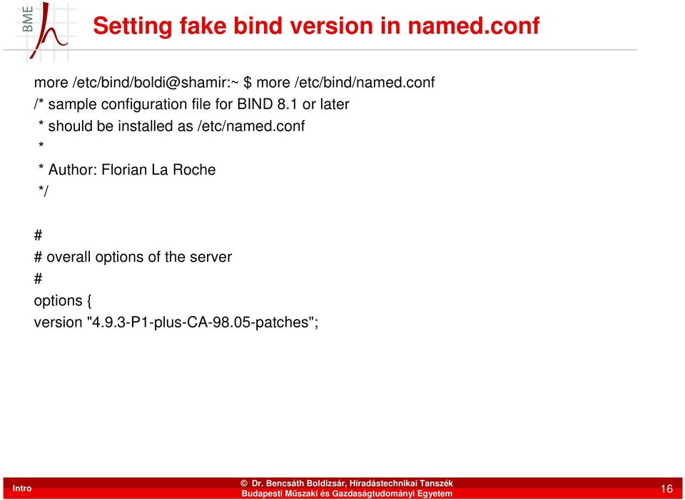 conf /* sample configuration file for BIND 8.