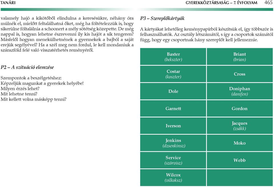 közepette. De még nappal is, hogyan lehetne észrevenni ily kis hajót a sík tengeren? Másfelôl hogyan menekülhetnének a gyermekek a bajból a saját erejük segélyével?