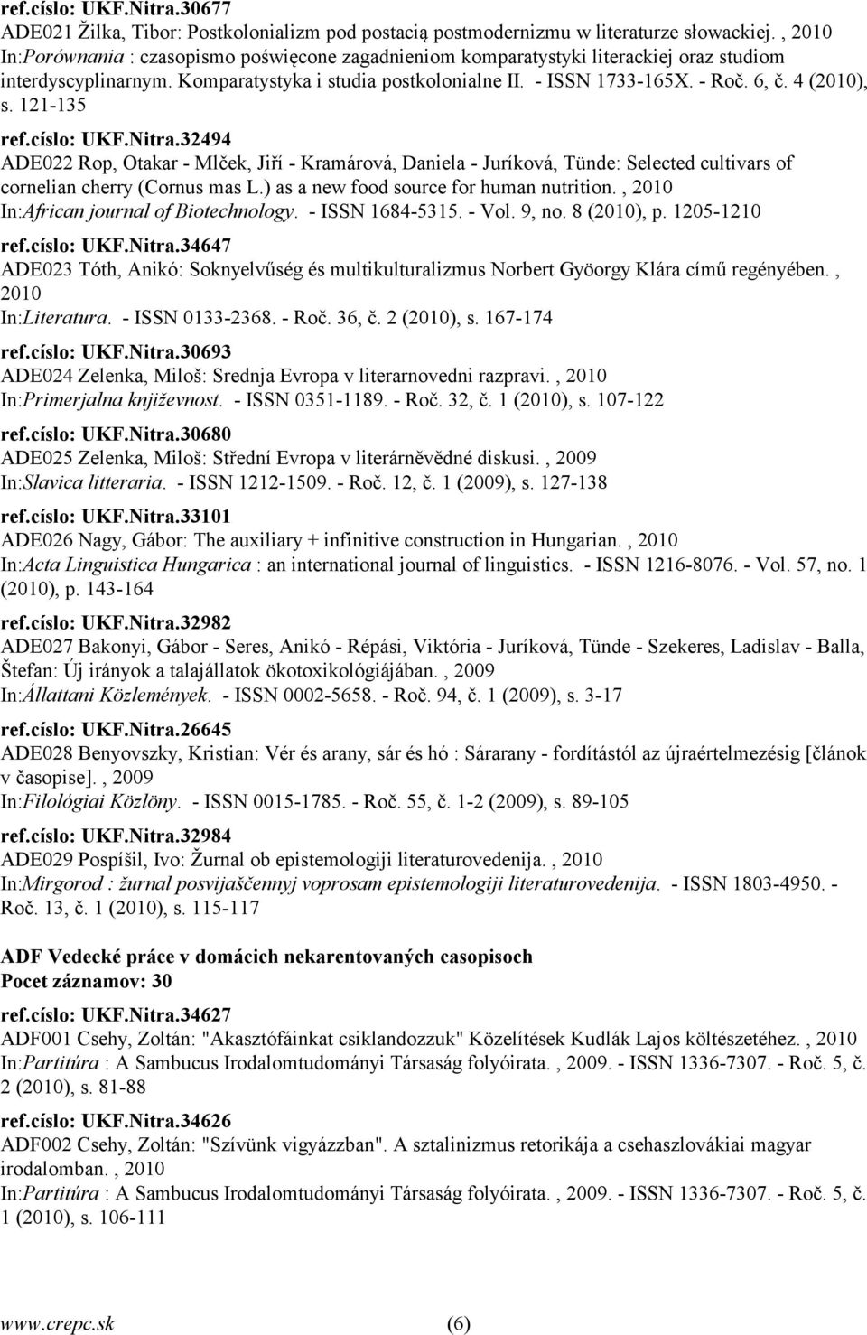 4 (2010), s. 121-135 ref.císlo: UKF.Nitra.32494 ADE022 Rop, Otakar - Mlček, Jiří - Kramárová, Daniela - Juríková, Tünde: Selected cultivars of cornelian cherry (Cornus mas L.