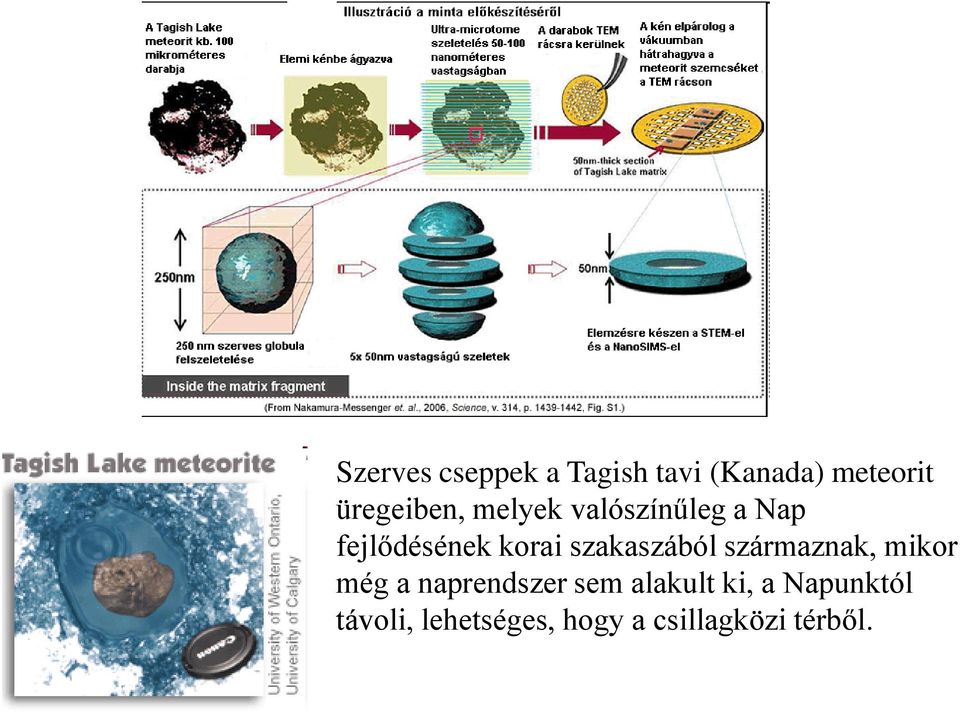 szakaszából származnak, mikor még a naprendszer sem