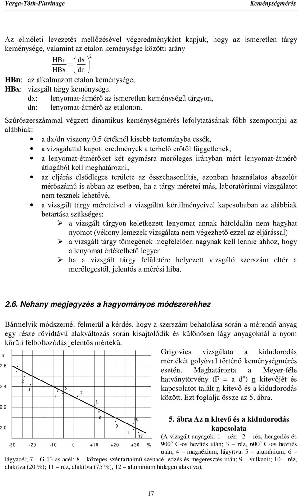 6]~UyV]HUV]iPPDO YpJ]HWW LQDPLNXV NHPpQ\VpJPpUpV OHIRO\WDWiViQDN IEE V]HPSRQWMDL D] alábbiak: a dx/dn viszony 0,5 értéknél kisebb tartományba essék, DYL]VJiODWWDONDSRWWHUHPpQ\HNDWHUKHOHUWOI JJHWOHQHN