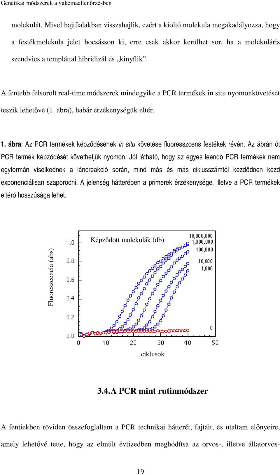 kinyílik. A fentebb felsorolt real-time módszerek mindegyike a PCR termékek in situ nyomonkövetését teszik lehetővé (1. ábra), habár érzékenységük eltér. 1.