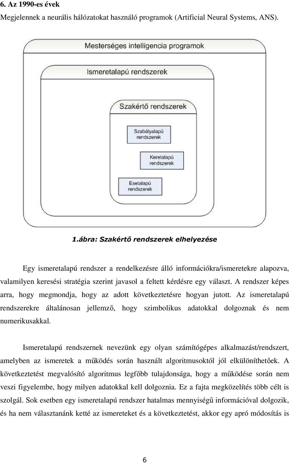 ábra: Szakértı rendszerek elhelyezése Egy ismeretalapú rendszer a rendelkezésre álló információkra/ismeretekre alapozva, valamilyen keresési stratégia szerint javasol a feltett kérdésre egy választ.