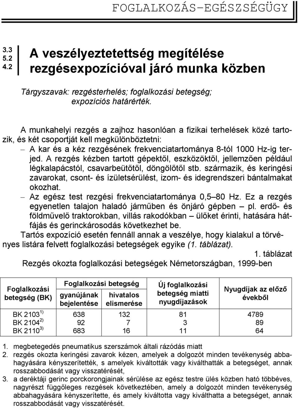 A rezgés kézben tartott gépektől, eszközöktől, jellemzően például légkalapácstól, csavarbeütőtől, döngölőtől stb.