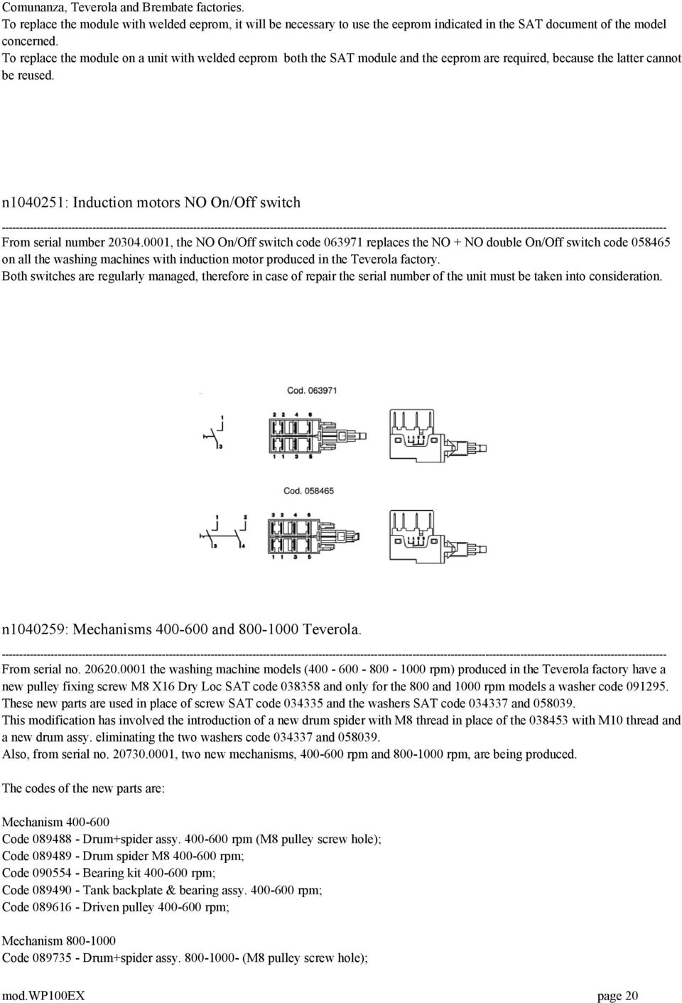 n1040251: Induction motors NO On/Off switch