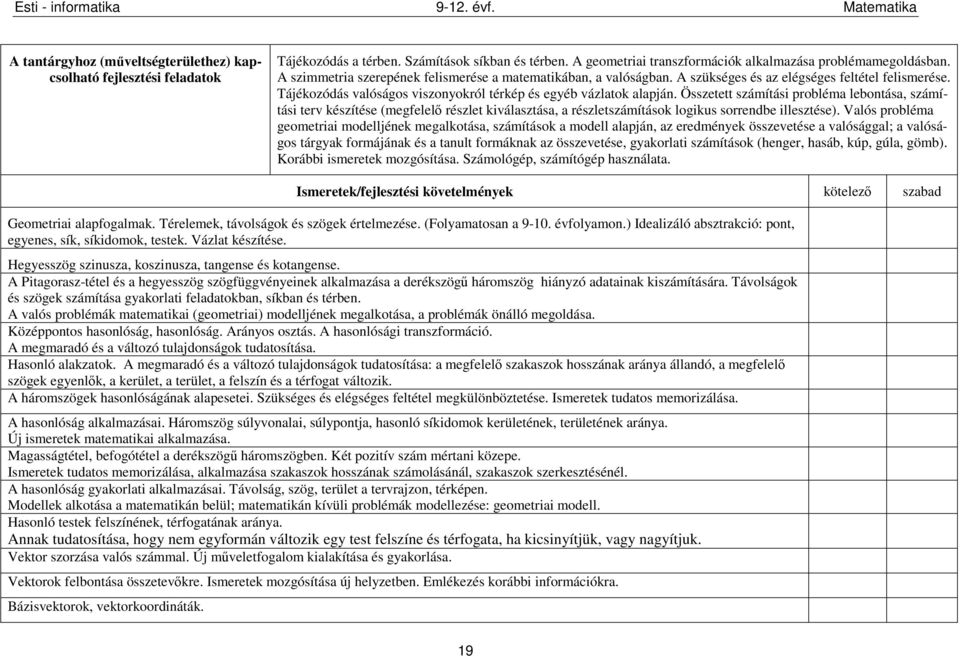 Összetett számítási probléma lebontása, számítási terv készítése (megfelelő részlet kiválasztása, a részletszámítások logikus sorrendbe illesztése).