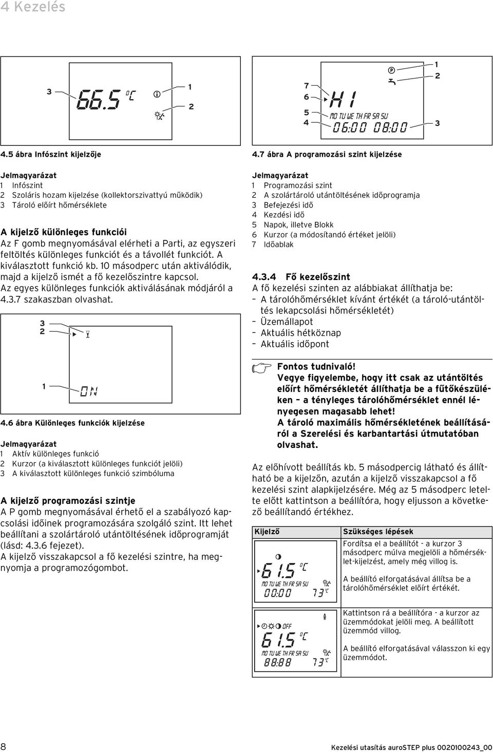 megnyomásával eléreti a Parti, az egyszeri feltöltés különleges funkciót és a távollét funkciót. A kiválasztott funkció kb.