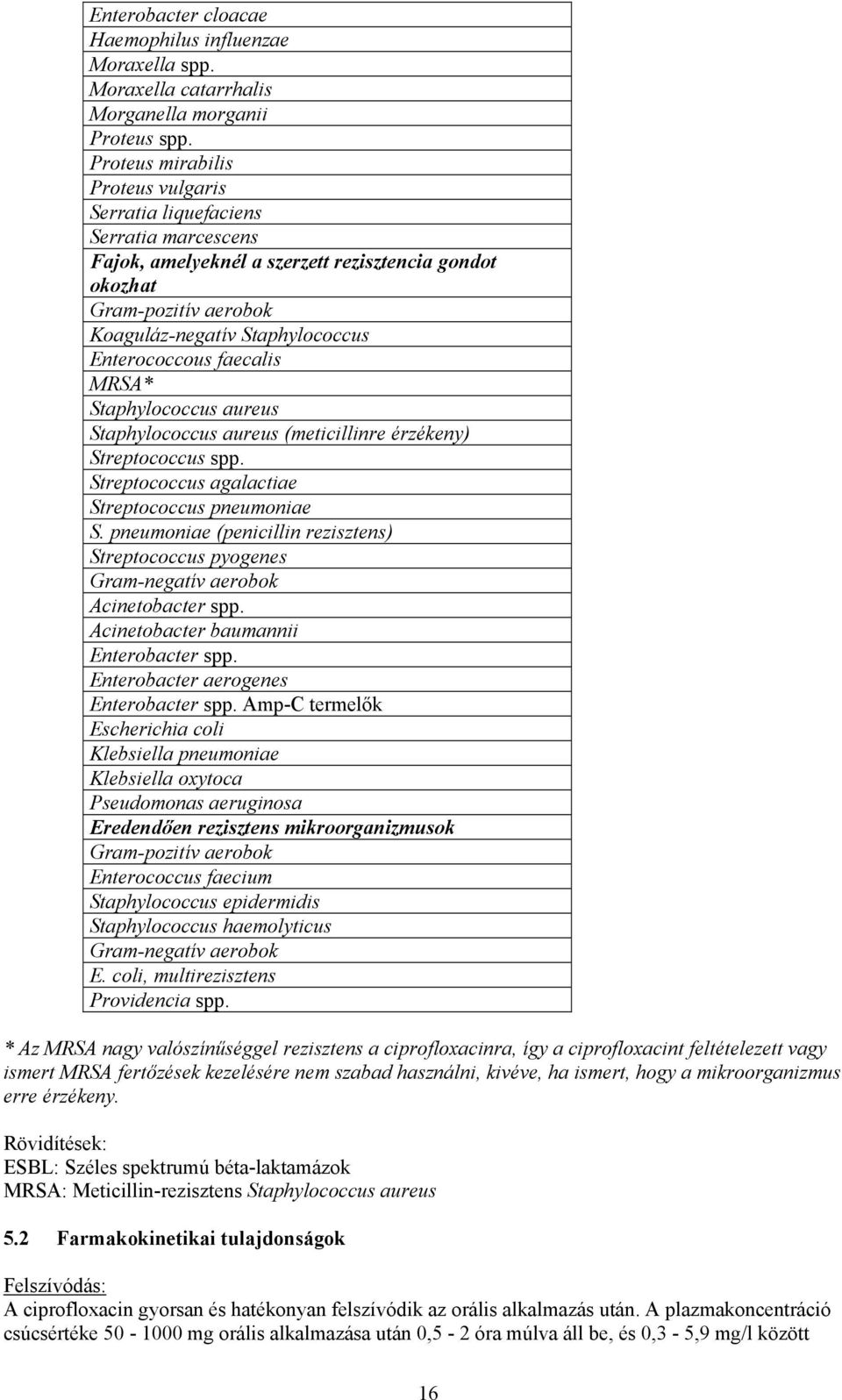 Enterococcous faecalis MRSA* Staphylococcus aureus Staphylococcus aureus (meticillinre érzékeny) Streptococcus spp. Streptococcus agalactiae Streptococcus pneumoniae S.