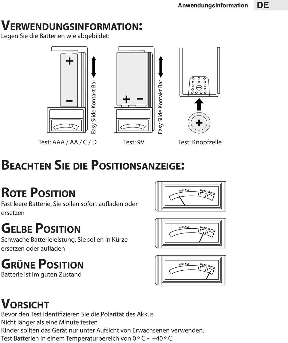 Batterieleistung.