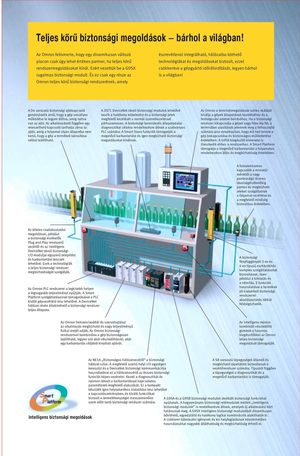 És ez csak egy része az Omron teljes körű biztonsági rendszerének, amely észrevétlenül integrálható, hálózatba köthető technológiákat és megoldásokat biztosít, ezzel csökkentve a gépgyártó