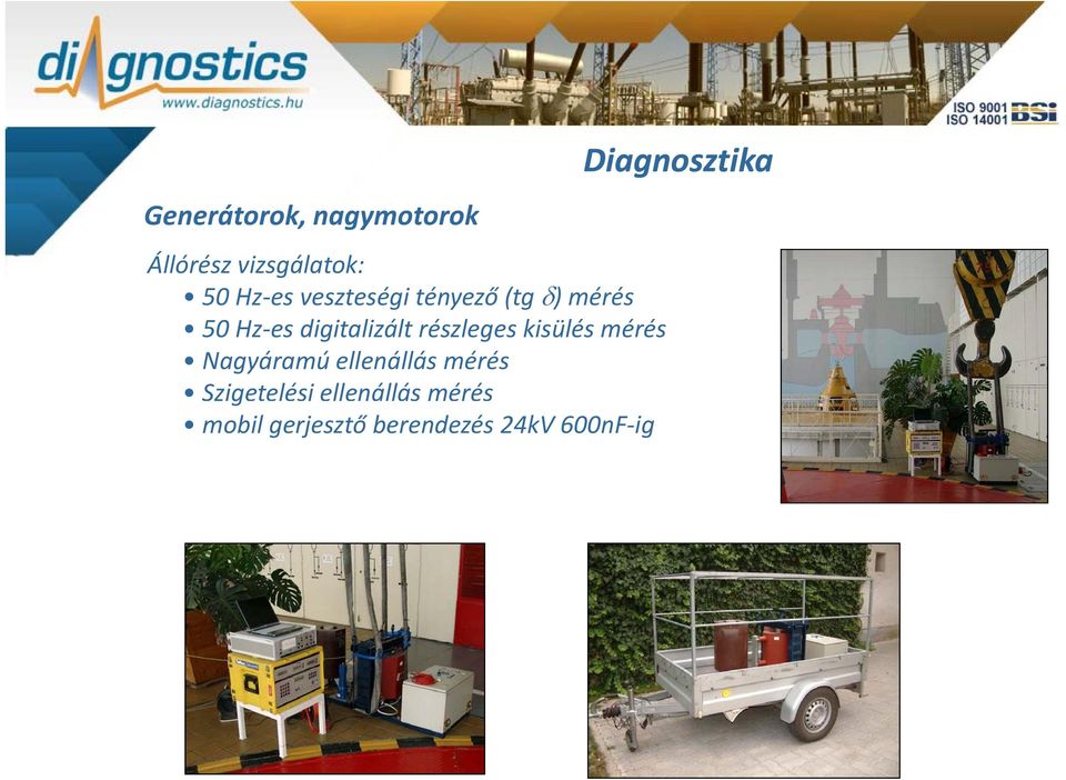 részleges kisülés mérés Nagyáramú ellenállás mérés