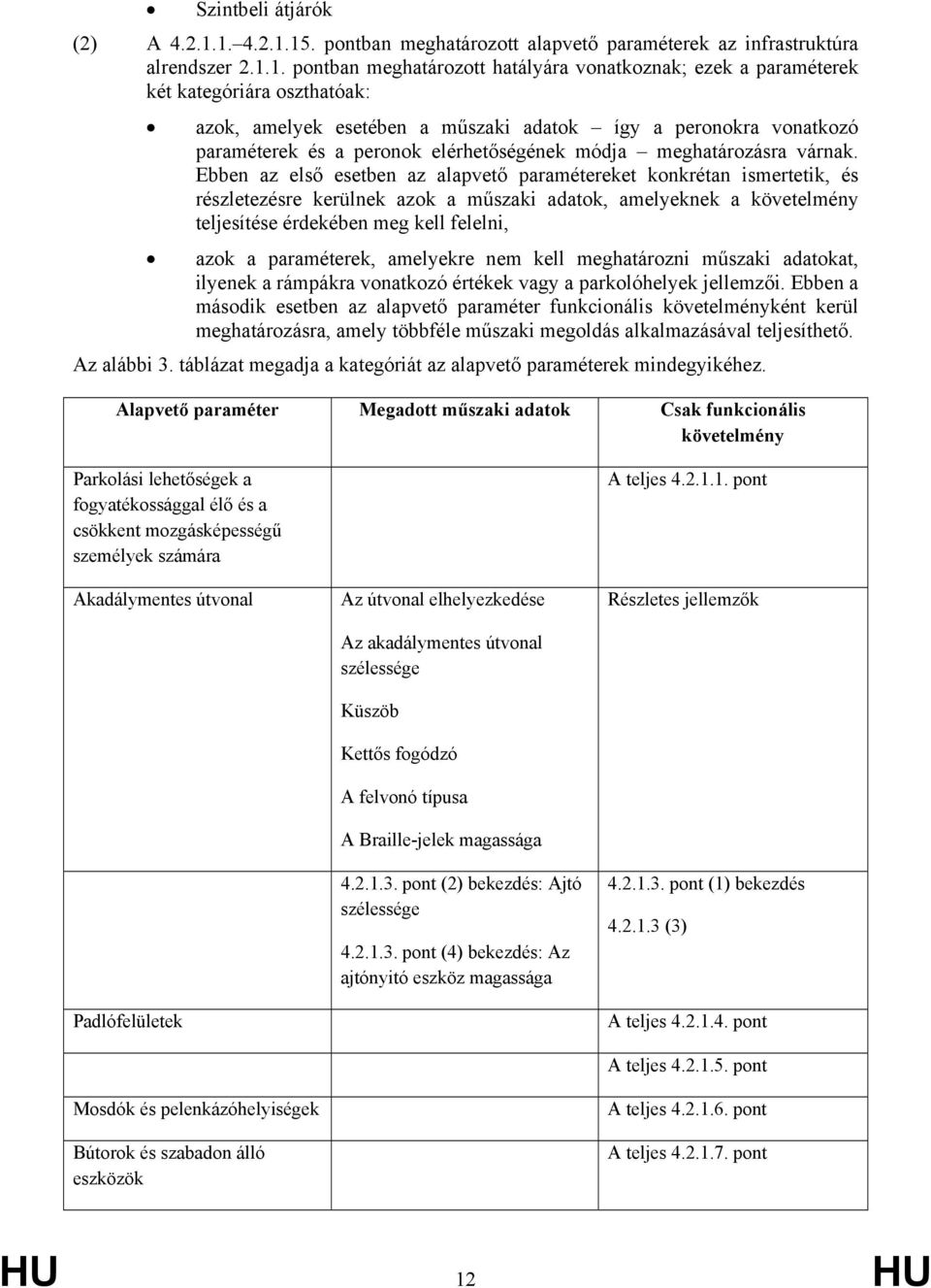 esetében a műszaki adatok így a peronokra vonatkozó paraméterek és a peronok elérhetőségének módja meghatározásra várnak.