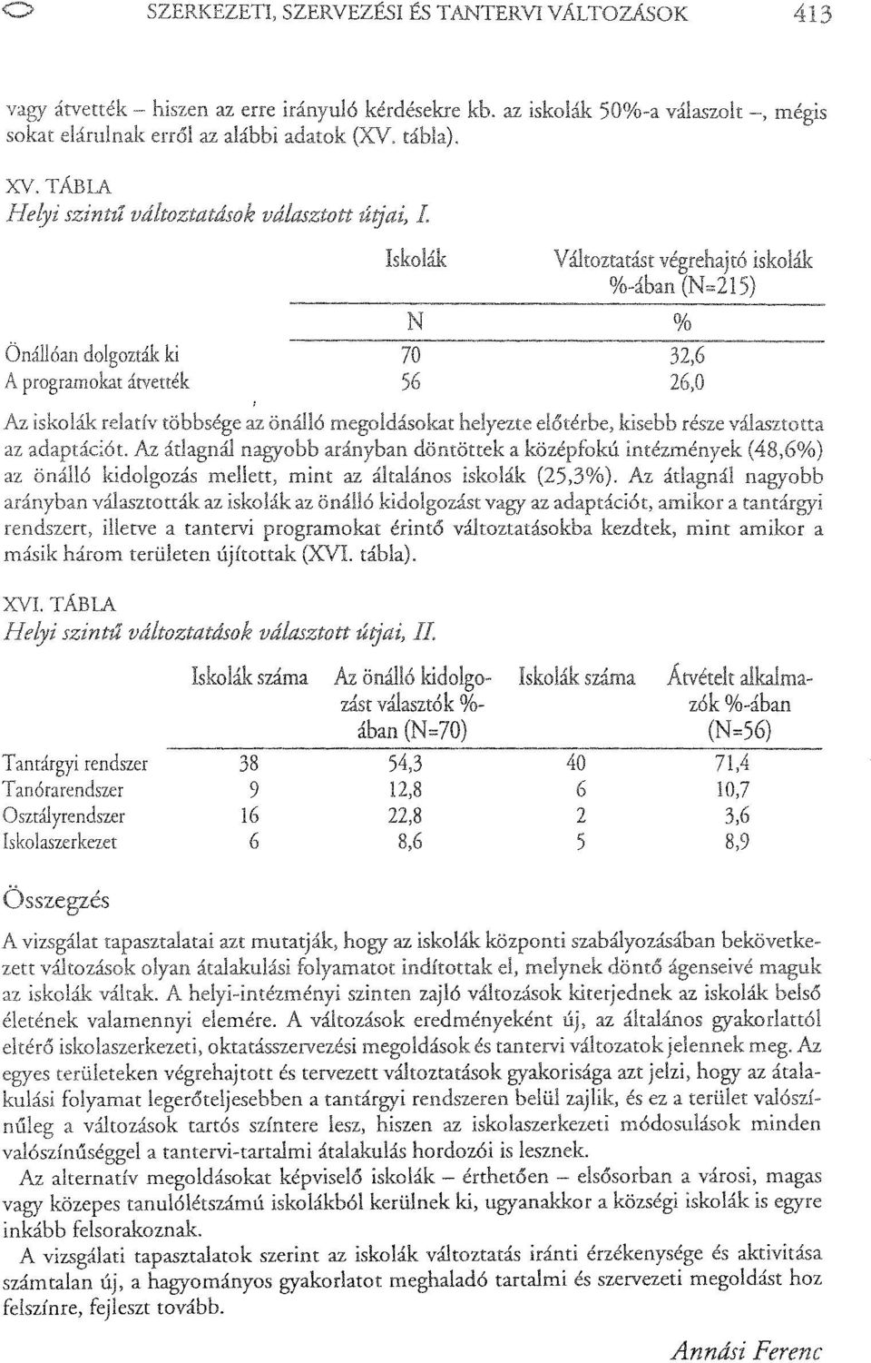 j:z,iju T amárgyi rendszer Tanórarendszer Iskoaszerkezet I Iskoiák száma Az önáó kidogo- száma Átvétet akamazást váasztó k %- zók ában (N=70) (N=56) 38 54,3 40 71,4 9 i2,8 6 10,7 22,8 2 6 5 8,9 A