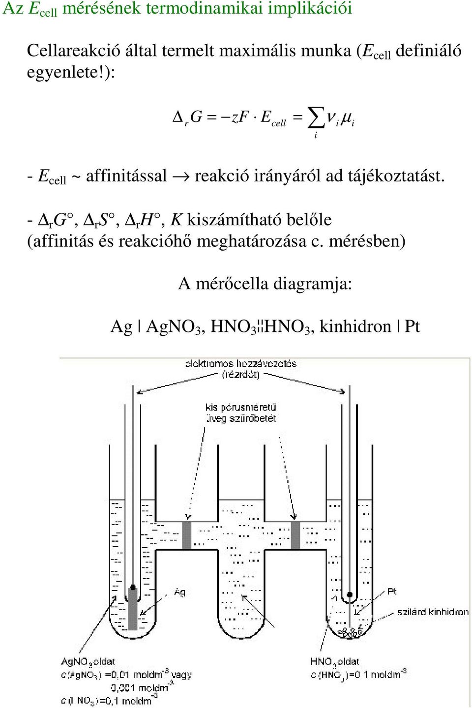 ): = G = ν µ r cell - cell ~ affntással reacó rányáról ad tájéoztatást.