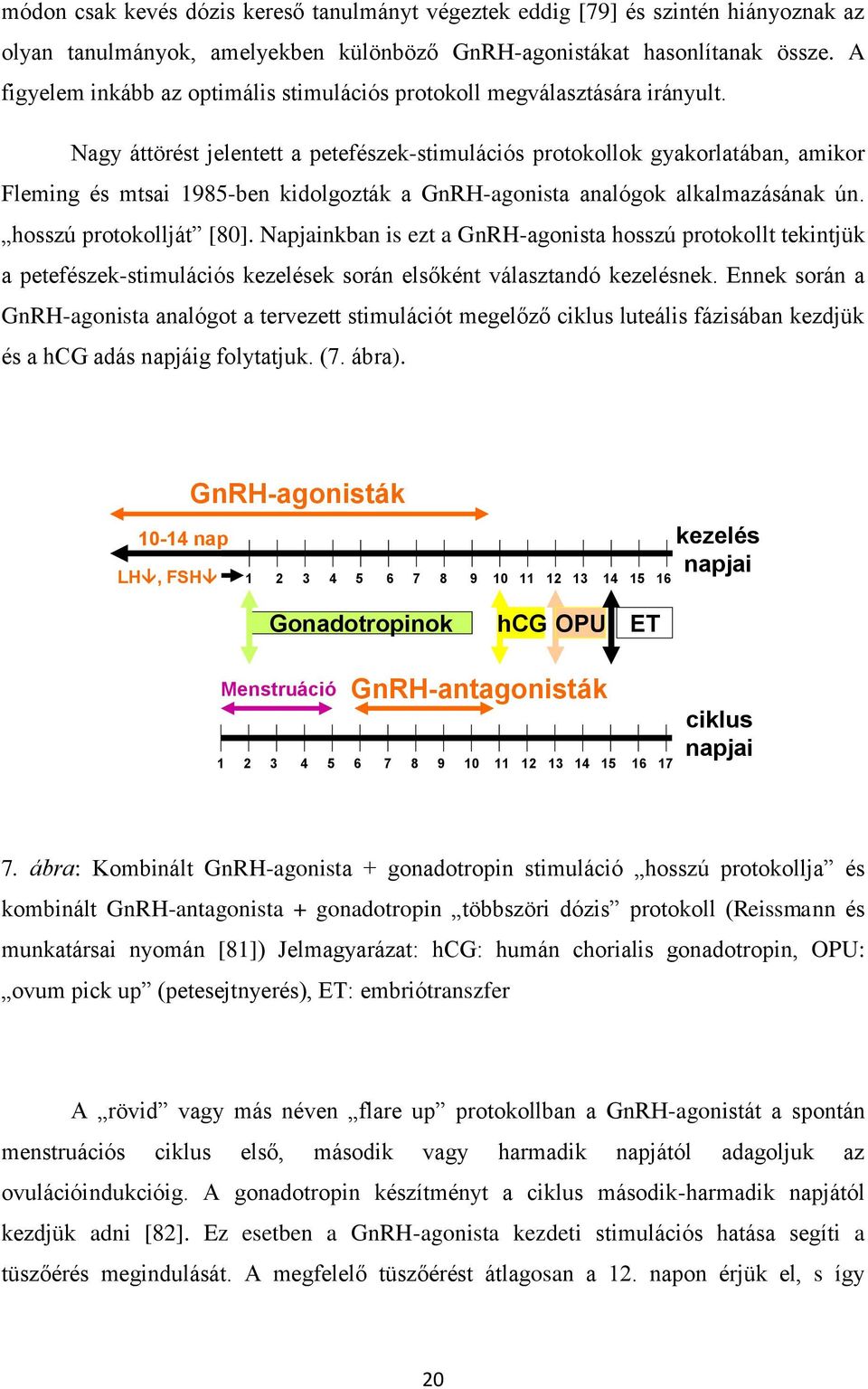 Nagy áttörést jelentett a petefészek-stimulációs protokollok gyakorlatában, amikor Fleming és mtsai 1985-ben kidolgozták a GnRH-agonista analógok alkalmazásának ún. hosszú protokollját [80].